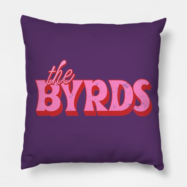 The Byrds  // Retro Fan Design Pillow by DankFutura