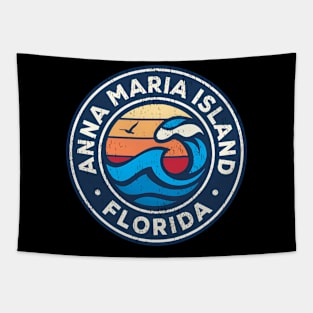 Anna Maria Island Florida Fl Nautical Waves Tapestry