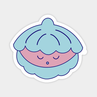 Kawaii Cute Sleepy Shell - Sea Animal Lover Gift, Shellfish Magnet