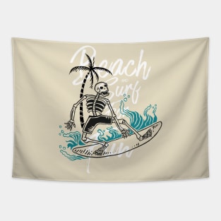 Surfing Skeleton Beach Surf  | California Hawaii Hip Tapestry