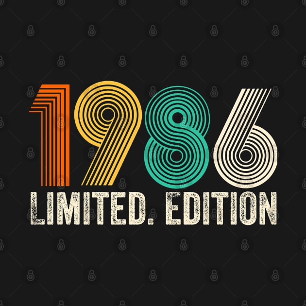 Vintage 1986 Birthday Retro 1986 For Men Women born in 1986 by PrettyMerch