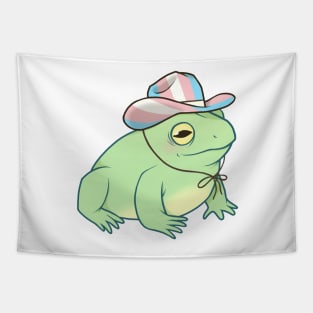 Transgender Pride Cowboy Frog Tapestry