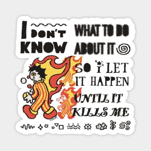 Clown on Fire Magnet