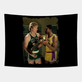 Larry Bird and Magic Johnson, 1986 Tapestry