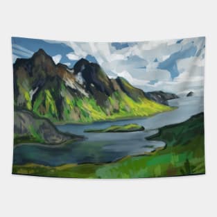 Mountainscape Tapestry