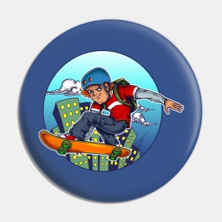 City Skater Pin