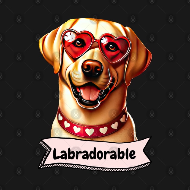 ‘Labradorable’ Yellow Labrador Retriever by ninistreasuretrove