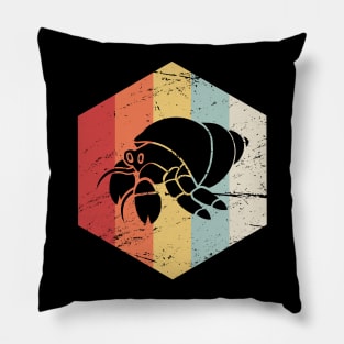 Retro Vintage Hermit Crab Icon Pillow