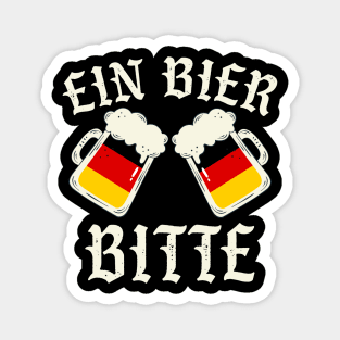 German Oktoberfest Shirt Ein Bier Bitte Beer Drinking Magnet