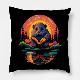 Nutria Reads Book Pillow