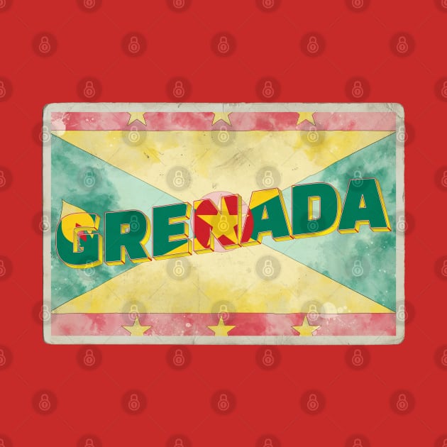 Grenada Vintage style retro souvenir by DesignerPropo