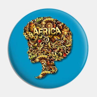 Afrocentric Queen | Rooted In Strength | Black Woman's Silhouette With African Art Pin