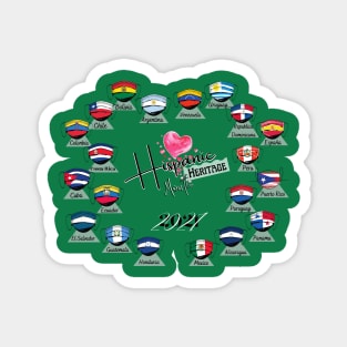 Hispanic Heritage Month / Spanish design / 2021 graphic design Magnet