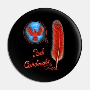 Red Cardinal bird feather red bird Pin