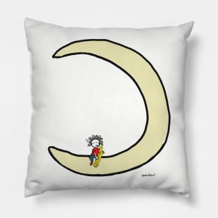 Moon and baritone sax Pillow