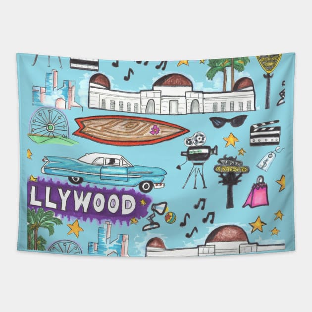 L.A California Tapestry by Art_incolours