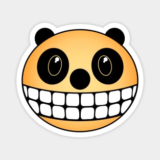 Grinning Orange Sherbert Panda Bear Magnet