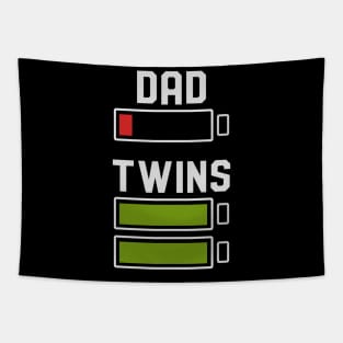 Dad Of Twins Tapestry