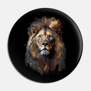 Royal Lion: Crowned Emperor of the Jungle Pin