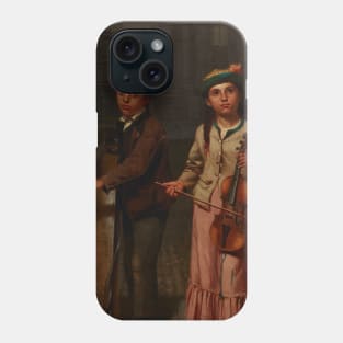 The Two Musicians by John George Brown Phone Case