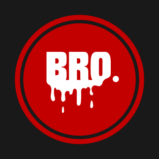 Bro Drip Logo in Red and White T-Shirt