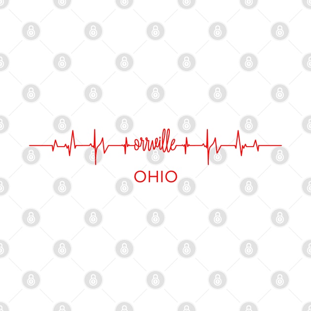 I Love Orrville Ohio USA Heartbeat Funny T-Shirt For Men Women Custom by lorijaquelyn