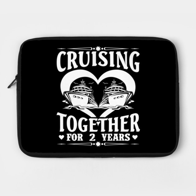 Cruising Together For 2 Years Wedding Anniversary Shirt 2nd Wedding Anniversary Gifts Laptop Case Teepublic