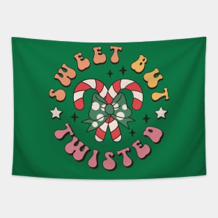 Sweet but Twisted Christmas Candy Cane Gift Tapestry