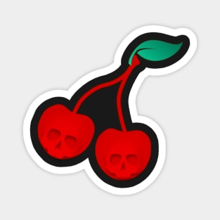 Cherry Skull Magnet