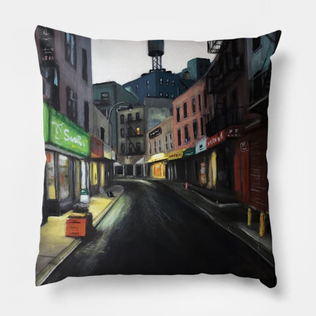 Chinatown NYC Pillow by sebs43