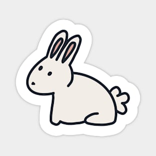 Cute white bunny rabbit Magnet