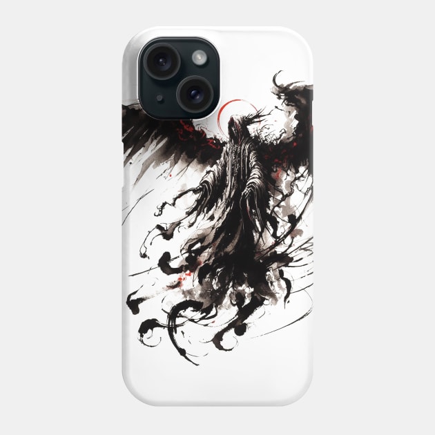 Crimson Seraph, Dark Angel Phone Case by T-Shirt Paradise