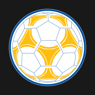 Gold & Blue Soccer Ball T-Shirt