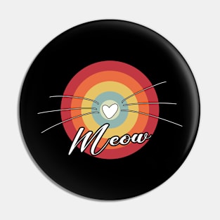 Cute Cat MEOW Cat Lover Vintage Pin