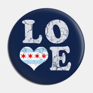 Love Chicago Flag City Pin