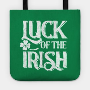 Saint Patrick Luck of the Irish White Vintage Tote