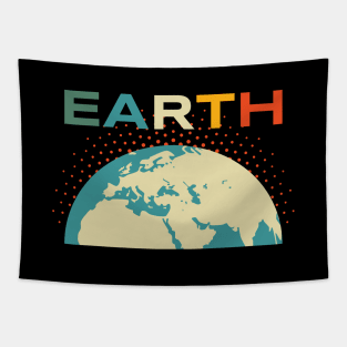 Planet Earth Retro Tapestry