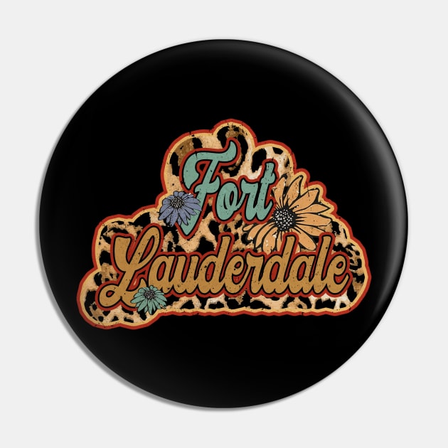 Vintage Fort Proud Name Lauderdale Personalized Birthday Retro Pin by Friday The 13th