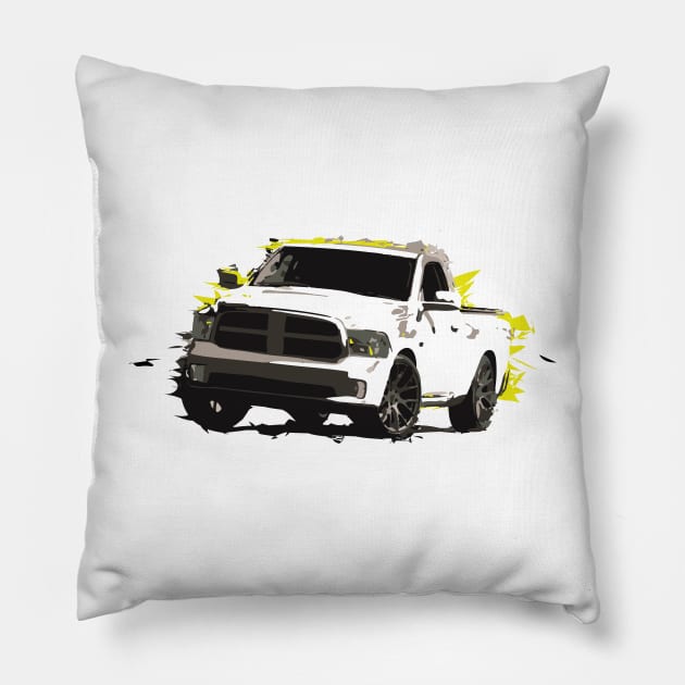 Dodge Ram pickup truck Pillow by mfz