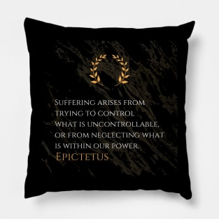 Epictetus's Wisdom on Suffering Pillow