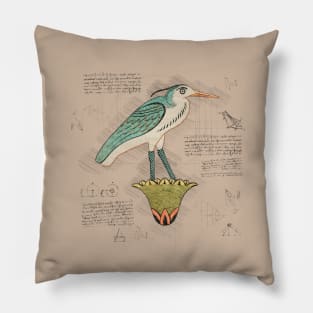 Ancient crane bird Pillow