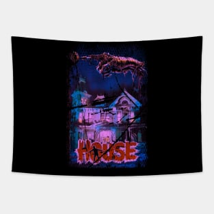 Welcome To The House Of Horrors Classic Horror Movie Tee Tapestry