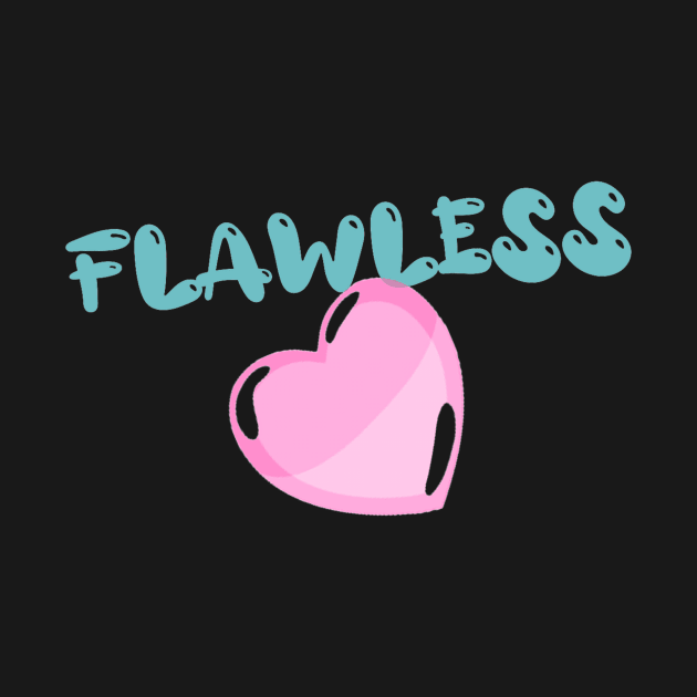 FLAWLESS (blue bubble text, pink heart) by PersianFMts