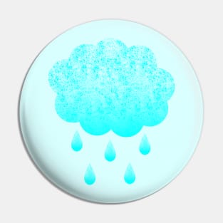 Cloud and raindrops Pin