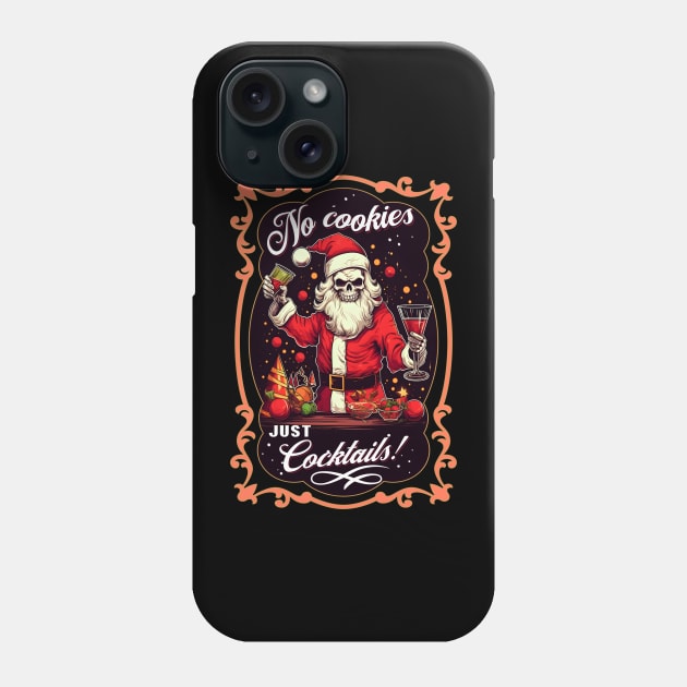 Skull Santa Bartender Phone Case by SkullTroops