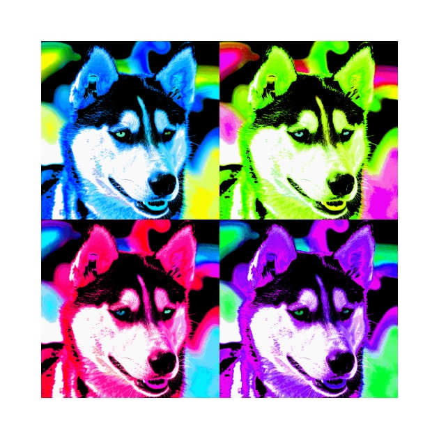 Siberian Husky - Pop Art Design by Naves