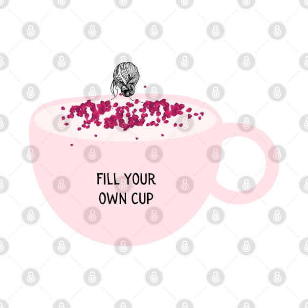 Fill your own cup/pastel girl with red petals by marahhoma