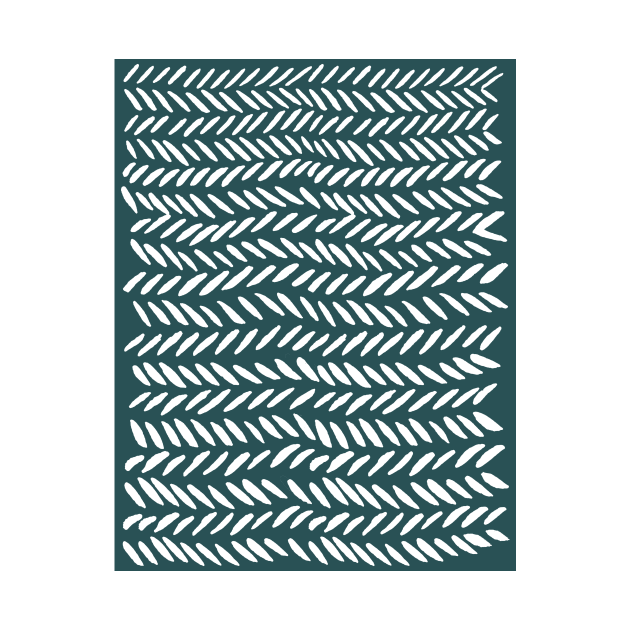 Knitting pattern - white on teal by wackapacka