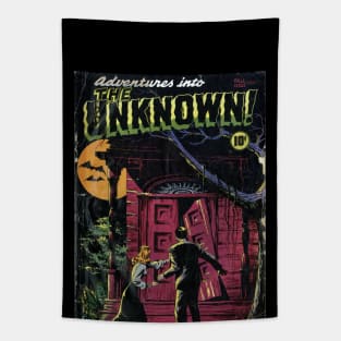 Classic Horror Comic Cover Art Tapestry