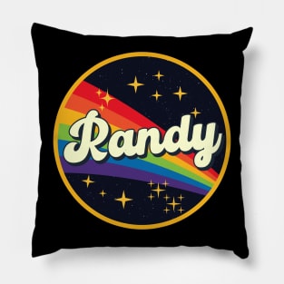 Randy // Rainbow In Space Vintage Style Pillow